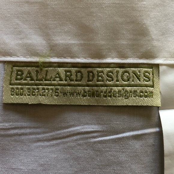 White Cotton Shower Curtain w/Embroidered Border & Custom Monogram “D” In Brown - Picture 8 of 13